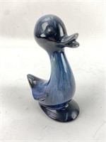 Blue Mountain Pottery Duck Blue & Black Marble