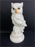 Ceramic White Owl Statue