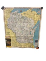 Vintage 1959 Wisconsin Highway Map