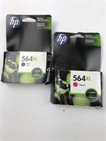 (2) 564XL Black & Magenta HP Ink Expired