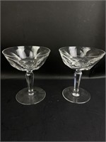 (2) Waterford Crystal Sheila Champagne Glasses
