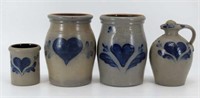 Rowe Pottery Heart Decorated Articles