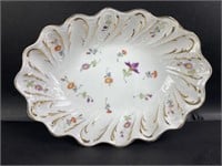 Porcelain Floral Oval Trinket Dish