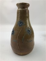 Heavy Floral Pottery Vase