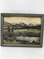 Framed Lithograph Landscape Print