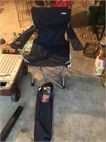 Black Folding Arm Camp Chair & Carry Bag