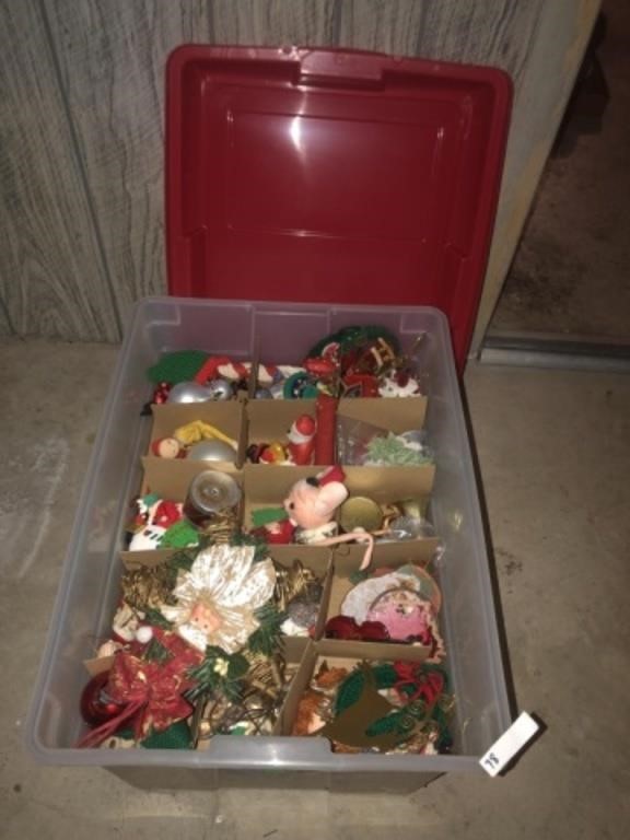 Christmas Ornaments ~ Decor + Storage Tote & Lid