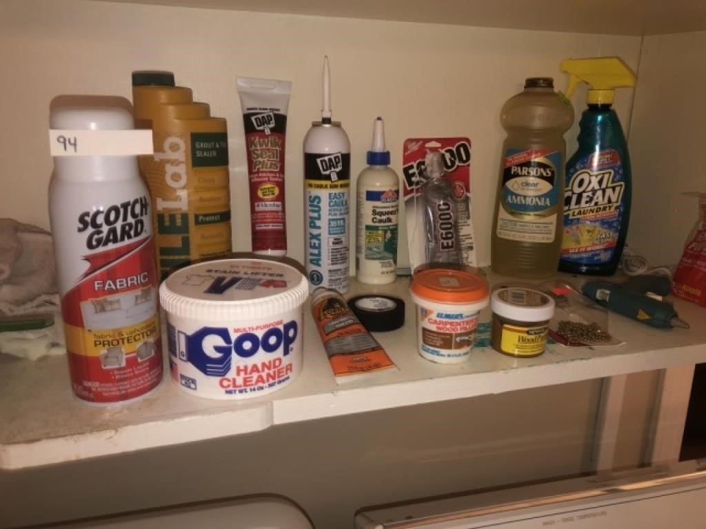 Hand Cleaner & Supplies in Cabinet