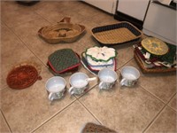 Soup Mugs ~ Pot Holders ~ Trivets & Baskets Grp