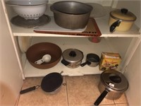 Cookware & Misc in 2 Cabinets