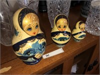 Hand Painted Wood Dolls
