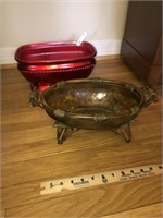 (2) Metal Decorator Bowls
