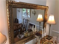 Nice Gold Framed Decorator Mirror (44"W x 32"T)
