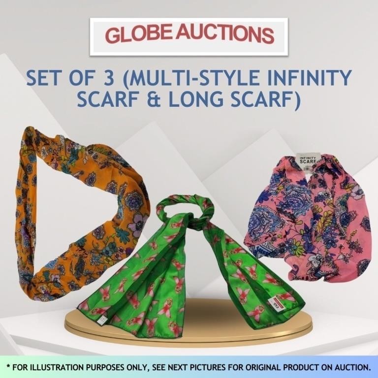 SET OF 3(MULTI-STYLE INFINITY SCARF & LONG SCARF)