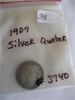 311-1907 SILVER QUARTER