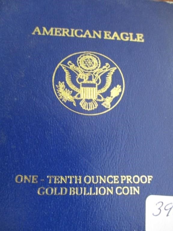 392-1988 AMERICAN EAGLE 1/10 OZ PROOF GOLD BULLION