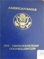 392-1988 AMERICAN EAGLE 1/10 OZ PROOF GOLD BULLION