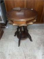 Vintage Wood Side Table ( secret door) 18” x 24”