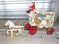cast metal carriage and horses