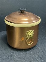 Vtg coppercraft guild ice bucket with tongs