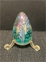 Glass Eye Studio art glass paperweight egg