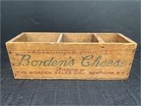 Vtg wooden Borden’s Cheese box, 3 part
