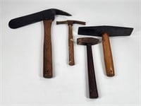 4) ANTIQUE HAMMER WOOD WORKING TOOLS