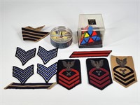 ASSORTED LOT OF MILITARY PATCHES, RUBIKS TRIANGLE