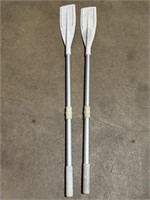 2 aluminum handled oars, 56in