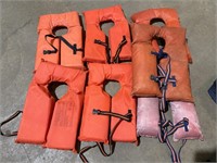 7-orange life jackets