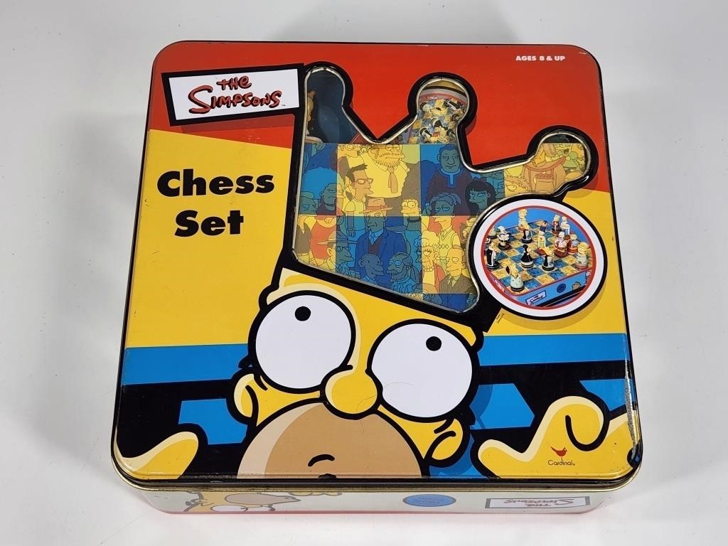 THE SIMPSONS CHESS SET IN TIN