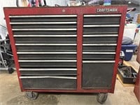 Craftsman 15 drawer tool cabinet on casters