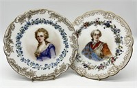 (2) Sevres Portrait Plates of Man & Woman