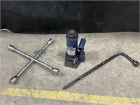 Lug Wrench, Tire Iron, & 4-ton hydraulic jack