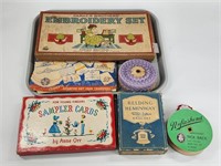 VINTAGE SEWING EMBROIDERY SETS
