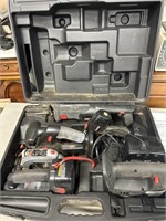 Craftsman cordless power tools in case