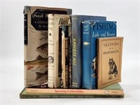 ASSORTED LOT OF VINTAGE FISHING & TRAPPING BOOKS