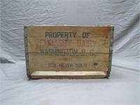 Embassy Dairy Washington DC Vintage Wooden Crate