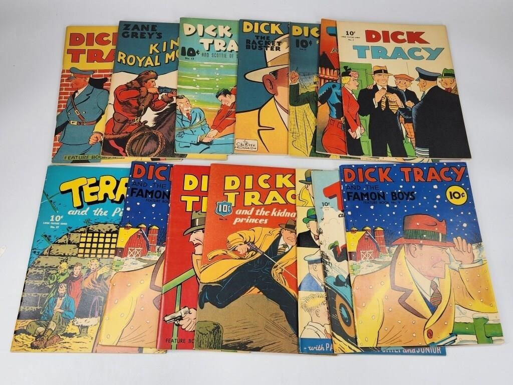 14) DICK TRACY REISSUE COMIC BOOKS