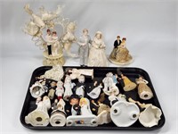 ASSORTMENT OF ANTIQUE & VINTAGE WEDDING TOPPERS