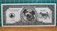 Year of the dog million dollar bank