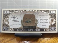 Grass spider million-dollar bank note