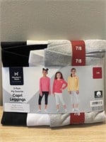 Girls Capri Leggings - 3 Pack - Size 7-8