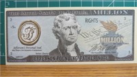 Jefferson founding father million dollar banknote