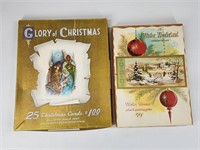 2) SETS VINTAGE CHRISTMAS CARDS BOX SETS - UNUSED