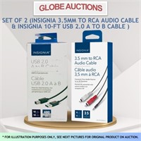 SET OF 2(3.5MM TO AUDIO CABLE & 10FT A TO B CABLE)