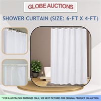 SHOWER CURTAIN (SIZE: 6-FT x 4-FT)