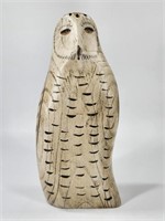 2004 VALERIE PATRICIA WOOD CARVED PAINTED OWL