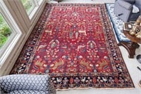 ANTIQUE PERSIAN AREA RUG, HAND MADE 11.5 X 7.5 ft