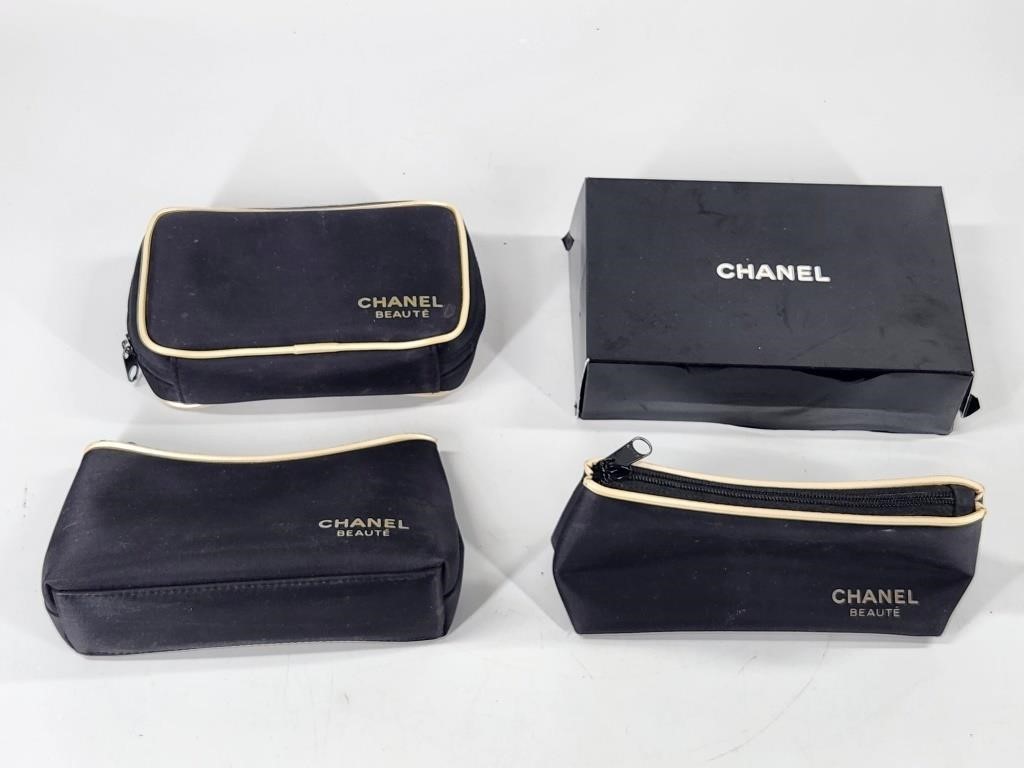 4 CHENEL BEAUTE COSMETIC BAGS